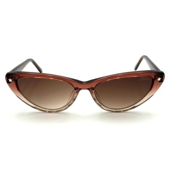 NIB-Christian Dior Gradient Brown Acetate Cat-Eye Sunglasses - Picture 2 of 4